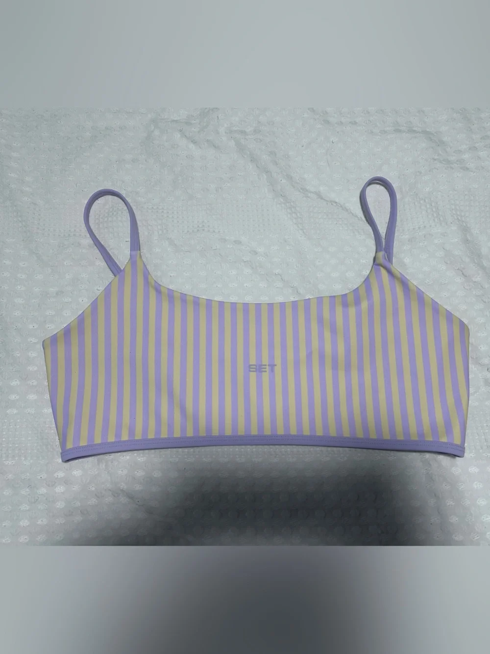 SET Active Luxform Lux Stripe Base Bra - Buttercream Size XL NWOT